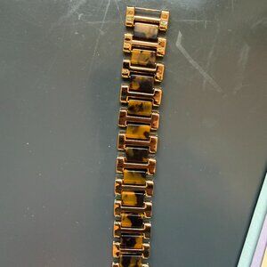 J. Crew Tortouise & Gold Chain Bracelet